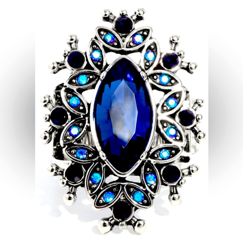 💙💎💙  STUNNING❗️  PAPARAZZI “ELABORATE EFFECT” BLUE RING❗️💙💎💙 - Picture 2 of 5